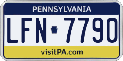 PA license plate LFN7790