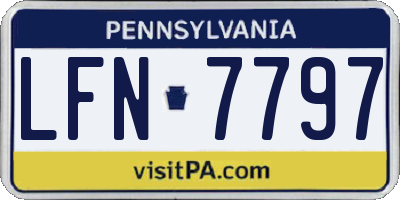 PA license plate LFN7797