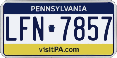 PA license plate LFN7857