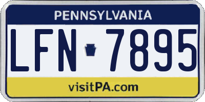 PA license plate LFN7895