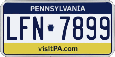 PA license plate LFN7899