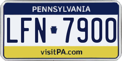 PA license plate LFN7900