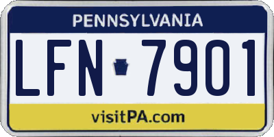 PA license plate LFN7901