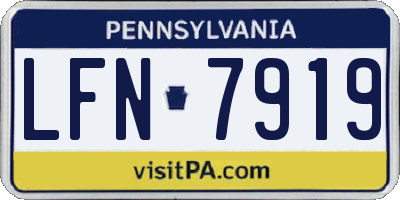 PA license plate LFN7919