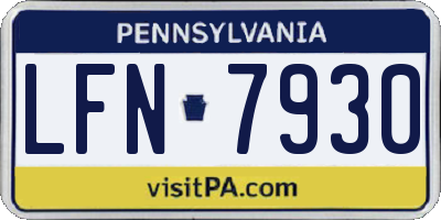 PA license plate LFN7930