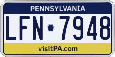 PA license plate LFN7948