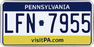 PA license plate LFN7955