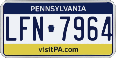 PA license plate LFN7964