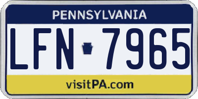 PA license plate LFN7965
