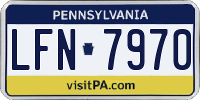 PA license plate LFN7970
