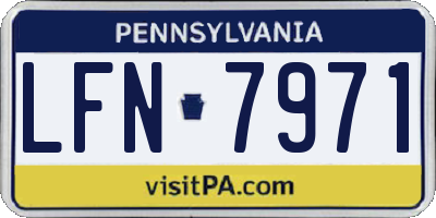 PA license plate LFN7971