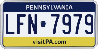 PA license plate LFN7979
