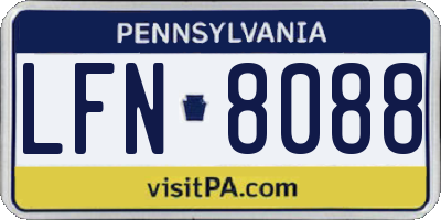 PA license plate LFN8088