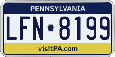 PA license plate LFN8199