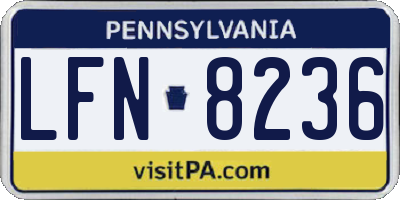 PA license plate LFN8236