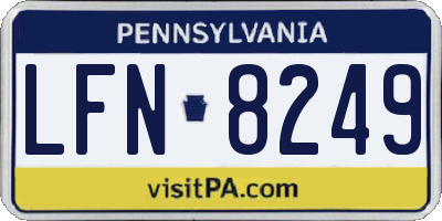 PA license plate LFN8249