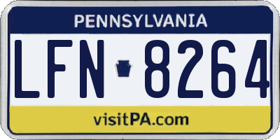 PA license plate LFN8264