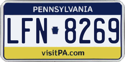 PA license plate LFN8269