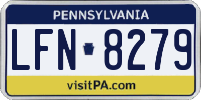 PA license plate LFN8279