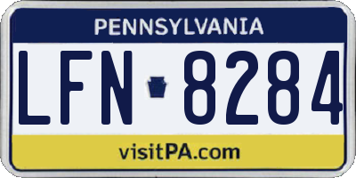 PA license plate LFN8284