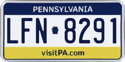 PA license plate LFN8291