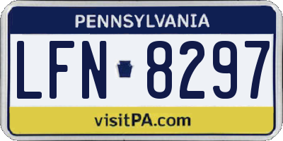 PA license plate LFN8297