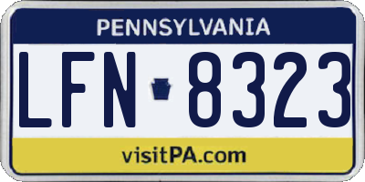 PA license plate LFN8323