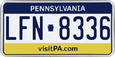 PA license plate LFN8336