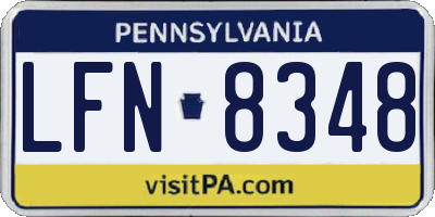 PA license plate LFN8348