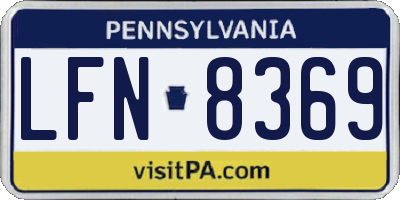 PA license plate LFN8369