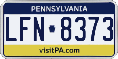 PA license plate LFN8373