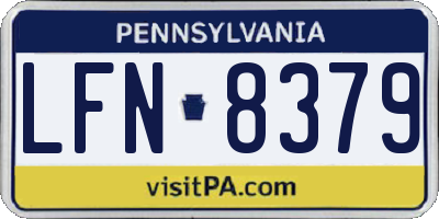 PA license plate LFN8379