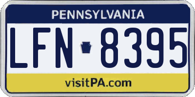 PA license plate LFN8395