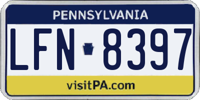 PA license plate LFN8397