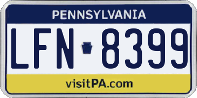 PA license plate LFN8399
