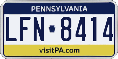 PA license plate LFN8414