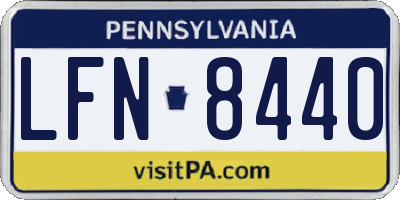 PA license plate LFN8440
