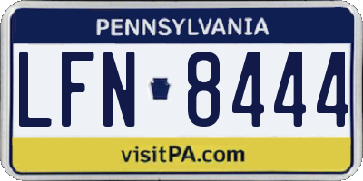 PA license plate LFN8444