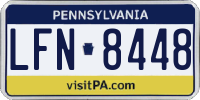 PA license plate LFN8448