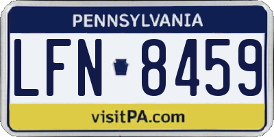 PA license plate LFN8459