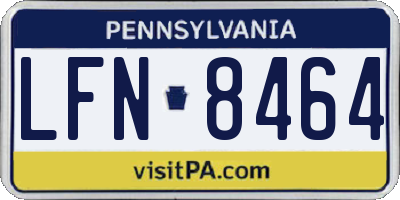PA license plate LFN8464