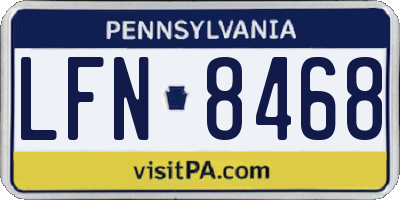 PA license plate LFN8468