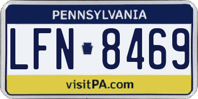 PA license plate LFN8469