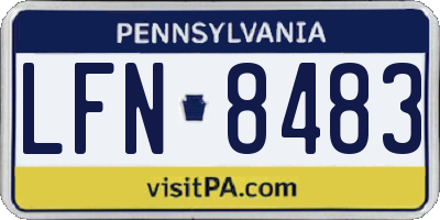 PA license plate LFN8483