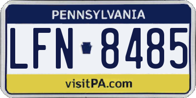 PA license plate LFN8485
