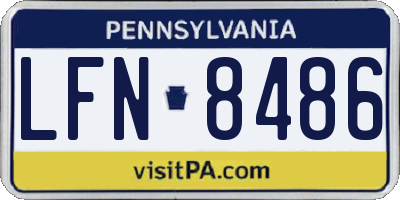 PA license plate LFN8486