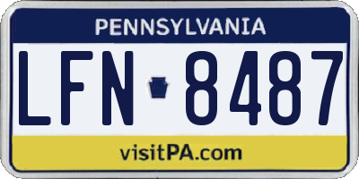 PA license plate LFN8487