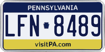 PA license plate LFN8489