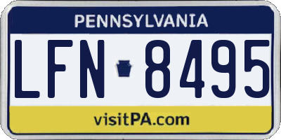 PA license plate LFN8495