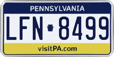 PA license plate LFN8499